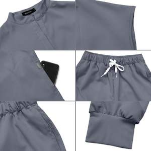 Ensembles de gommage personnalisés pour médecins infirmières uniformes médicaux avec vestes gommages d'allaitement en coton de haute qualité vente en gros - Product Image 4