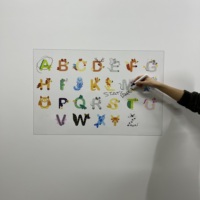 Borrar seco para niños alfabeto inglés modelo-1 reutilizable Durable de poliestireno Material tiene la superficie con la electricidad estática