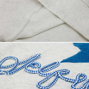 Sudadera con Capucha Unisex Extra Grande, 100% Algodón Felpa, para Otoño, con Estampado Digital, Parches Bordados y Técnica de Apliques - Product Image 5