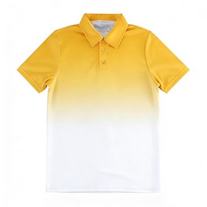 Chemises polo à manches courtes en polyester avec logo personnalisé, imprimées en dégradé, pour la publicité, la promotion, les expositions, le personnel, les uniformes de travail, OEM - Product Image 4