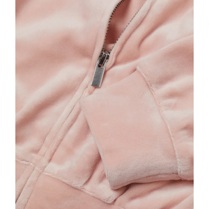 2025 nuevas llegadas Trending Velour señoras chándales algodón invierno Crop Hoodies pantalones conjuntos con impresión personalizada para mujeres niñas - Product Image 2