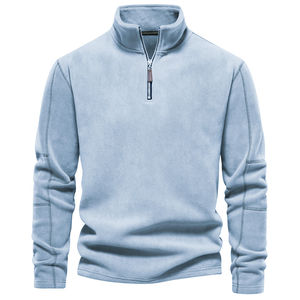 <b>Half</b> <b>zip</b> up style <b>Men's</b> <b>Sweatshirt</b> Custom Logo Unique Design best Cotton Fleece Drop Shoulder hip hop <b>man</b> <b>sweatshirt</b> - Product Image 4