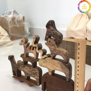 ของเล่นสัตว์ไม้คลาสสิกจากเวียดนามโดยใช้วัสดุไม้เนื้อแข็งสำหรับการเล่นที่สร้างสรรค์และกิจกรรมแบบโต้ตอบ - Product Image 5