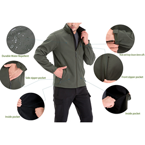 <b>Men's</b> New Fashion Lightweight <b>Warm</b> Windbreaker <b>Jacket</b> For <b>Men</b> with Zipper Solid Pattern for Autumn Season - Product Image 4