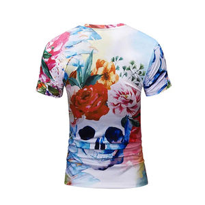 ผลิตเสื้อยืดเฮฟวี่เวทผู้ชายกว่าเสื้อยืดขนาดบวกบุรุษพิมพ์โลโก้ USA ขนาดโพลีเอสเตอร์เสื้อยืดสตรีทสําหรับผู้ชาย - Product Image 3