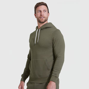 Sudadera con Capucha de Manga Larga con Cierre para Hombre, Nueva Moda Otoño Invierno, 100% Algodón, Color Sólido, Informal, Felpa, Ecológica - Product Image 6
