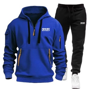 Vêtements de sport d'automne et d'hiver lourds avec logo personnalisé pour hommes, survêtement de jogging à capuche de haute qualité, coupe-vent et respirant - Product Image 2