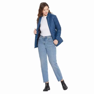 Chaqueta Acolchada de Nailon para Mujer, Invierno 2025, con Capucha y Cremallera, Mangas Largas, Transpirable, Decorada con Botones, Relleno de Algodón - Product Image 2