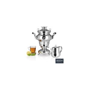 Odessa 3 Liter Samovar Electric Stainless Steel Tea Maker 1800W with Automatic Thermostat Classic Design Lid Handle Included - Product Image 1