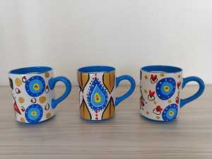 DAFNI BIG PAZAR Taza de Cerámica con Relieve 3D Personalizada, Hecha a Mano, Pintada a Mano, con Diseño de Frutas, Apta para Lavavajillas, Caja de Regalo, Estambul - Product Image 5