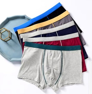 Direct Factory Men's Fashionable Classic Rise <b>Boxer</b> <b>Shorts</b> Comfortable Breathable Soft Smooth Classic Design Style Waist 3-Piece - Product Image 2