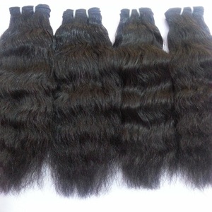 Cabello lacio indio, trama de cabello natural con un solo donador, ondulado y liso, sin enredos, sin caída, extensiones de tejido - Product Image 6