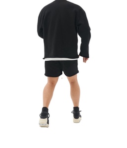 Costume de jogging avec logo personnalisé pull de sport Streetwear pull sweat-shirt deux pièces short et ensemble de survêtement pour hommes survêtement - Product Image 3