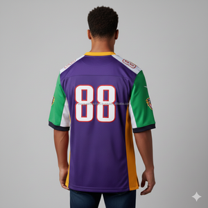 Maillot de football américain oversize style streetwear tendance pour homme, col en V, personnalisable, manches courtes, respirant - Product Image 6