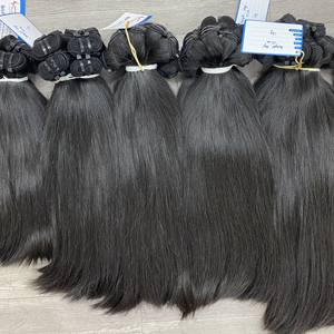 Mèches naturelles lisses à trame machine, cheveux humains péruviens, double dessin, peuvent être décolorés et teints - Product Image 2