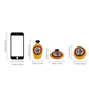 แจกันวอร์ลี่ดินเผาวาดด้วยมือเหมาะสำหรับการจัดแสดงหรือการจัดดอกไม้สำหรับการจัดหาทั่วโลกจากอินเดีย - Product Image 5