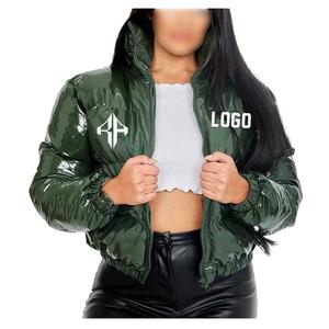 Top nouvelle vente femmes hiver doudoune 100% Polyester respirant séchage rapide imprimé fermeture éclair col détachable - Product Image 2