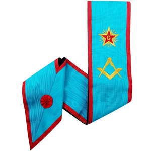 2025 maçonnique Regalia AASR brodé Rite écossais maître ceinture cuir matériel à coudre Type d'insigne - Product Image 3