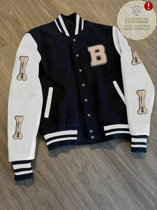 Collège inspiré Varsity Bomber veste pour hommes vêtements d'extérieur d'hiver Streetwear mode moderne Baseball Style en gros Design à la mode - Product Image 5