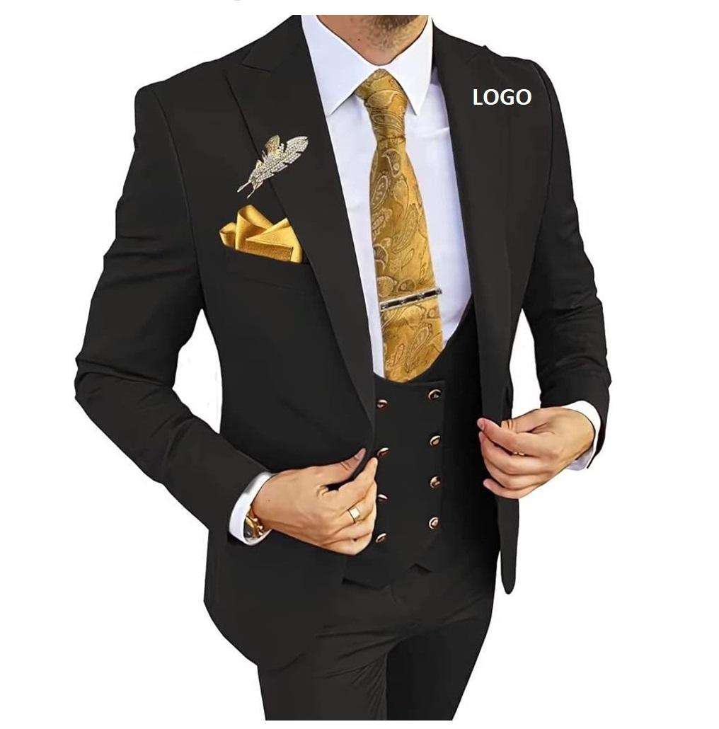 Black Coat Pant Men Wedding Suits Slim Fit Formal