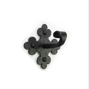 Crochets en fer faits à la main personnalisés en forme de fleur, cintres en fer tendance pour la décoration et le suspension, avec finition en poudre - Product Image 1