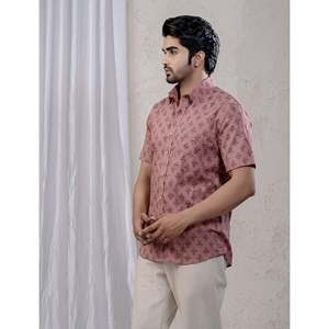 Men's Casual Cotton Printed <b>Half</b> Sleeves <b>Shirt</b> 100% Poplin Fabric Breathable Size XL-ODM Supply - Product Image 4