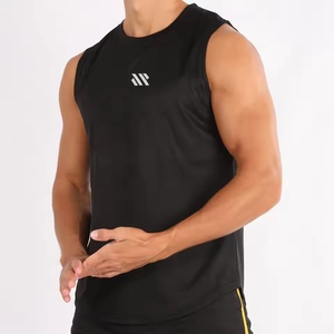 Camiseta sin mangas de secado rápido para hombre para entrenamientos de gimnasio de verano, camisetas de entrenamiento de culturismo, camiseta sin mangas estampada ajustada - Product Image 3