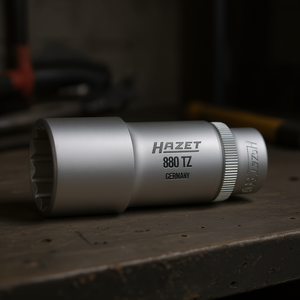 Hazet 3/8'' Long Metric Square <b>12</b>-<b>Point</b> <b>Socket</b> with Traction Profile - Product Image 3