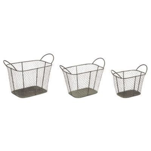 Home Decor Black Metal <b>Tall</b> Cylinder Wire <b>Storage</b> Baskets With Handles Modern Iron Wire Mesh Multipurpose Home Organization Bins - Product Image 4