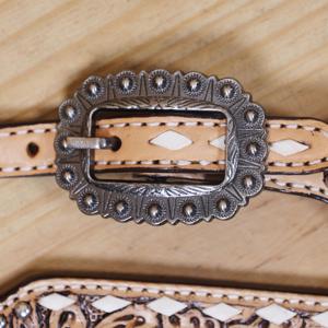 Premium Handcrafted <b>Leather</b> Western Headstall Breastplate Set High Quality Halters Hand Carved <b>Tooled</b> Design at Best Price - Product Image 5