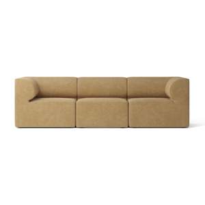 Contemporary 3-Seater Eave Square Fabric <b>Sofa</b> Upholstered with Extendable Feature for Home Living Room Furniture - Product Image 3