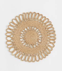 Set de table en jonc de mer, plaque de chargement en forme de fleur de bohème, napperon en jacinthe d'eau tissé naturel, adapté à la décoration de la maison et du mariage - Product Image 5