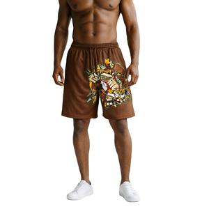 100% Polyester Fully Sublimation Unisex Basketball Custom Mens Mesh Shorts Double <b>Layer</b> 7 Inch Mesh Shorts With Pockets - Product Image 1