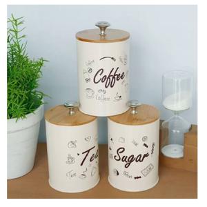 ภาชนะโลหะชุบสังกะสีมีสไตล์การออกแบบที่สวยงามทนทานเหมาะสำหรับห้องครัวที่จำเป็นและเคาน์เตอร์ - Product Image 1