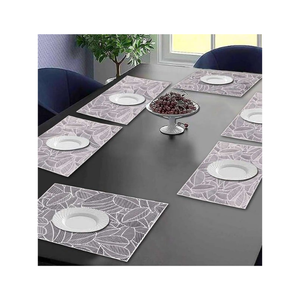Marble Recycled Cotton Jacquard 260GSM Square <b>Table</b> Mat Soft Eco Finish Indian Made Certified Sustainable Wholesale Supply - Product Image 3