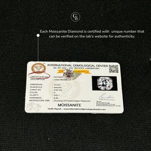 Diamant Moissanite Certifié Taille Asscher D VVS1 - Product Image 4