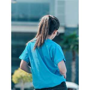 T-shirt Monochrome Bleu Saphir pour Elle - Product Image 4