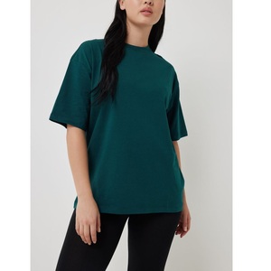 T-shirt d'été pour femmes en coton doux imprimé graphique coloré, col rond, épaules tombantes, demi-manches, du fournisseur BD - Product Image 5