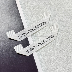 Etiquetas de etiqueta de tela con logotipo personalizado OEM para ropa etiqueta tejida de cuello trasero de camiseta ecológica para ropa - Product Image 5