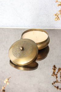 Luxury Royal Style Metal Wax Filled Jar Candle With Lid in Wholesale Price From Indian Exporter - Product Image 5