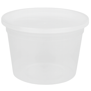 ProTakeOut [17 Oz] Contenedores de PP Resistentes para Deli con Tapas, 100 Unidades, 4.63x3.05, Aptos para Microondas y Congelador, Duraderos y Antiderrames - Product Image 1