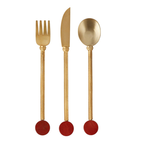 Vaisselle de table en acier inoxydable couleur or de bonne conception ensemble de couverts d'ustensiles de cuisine en gros ensemble de couverts alimentaires au prix le plus bas - Product Image 1