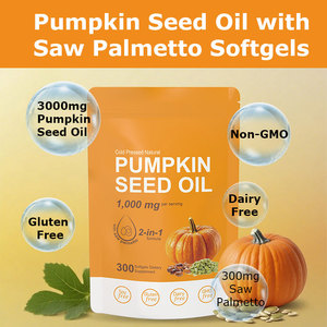 น้ำมันเมล็ดฟักทองแบบซอฟต์เจล 1000 มก. ผสมสารสกัดจาก Saw Palmetto รับผลิตแบบ OEM ODM แบรนด์ส่วนตัว มาตรฐาน GMP อาหารเสริมน้ำมันเมล็ดฟักทองแบบแคปซูลนิ่ม - Product Image 3