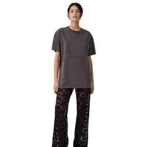 Camisetas de Mujer de Manga Corta, Corte Regular, Tallas Grandes, Lavado Ácido, Diseño Nuevo, Personalizables, Estilo Urbano, Largas - Product Image 2