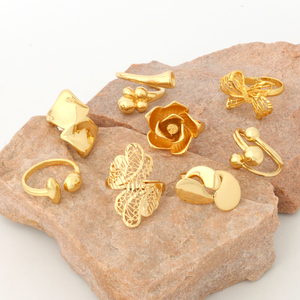 NYH venta al por mayor exagerado Hip Hop Dubai indio árabe oro anillos de dedo grueso Metal Unisex joyería anillo - Product Image 3