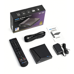 Fabricante Profesional We2USat K3 PRO+ Android 12 TV Box 4GB 32GB 6K HD 5G Wifi6 1000M LAN BT Control Remoto por Voz Retroiluminado VS Vseebox - Product Image 1