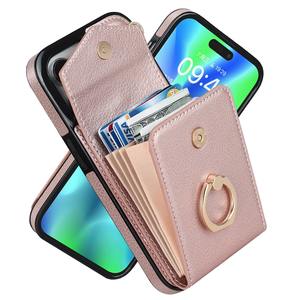 Funda de Teléfono Móvil con Anillo Antigolpes y Ranuras para Tarjetas, Diseño Ejecutivo, para Z Flip 7 6 5 5G, con Correa para Mujer - Product Image 4