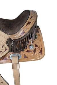 Juego de sillas de montar de cuero genuino de primera calidad, combinación perfecta para carreras de inglés de resistencia occidental para montar a caballo - Product Image 5