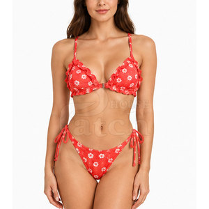 Trendy Women Two Piece <b>Bikini</b> <b>Set</b> Fashion Swimsuit High Leg Bottom Comfortable Stretch Material Poolside Beach Holiday Wear - Product Image 5