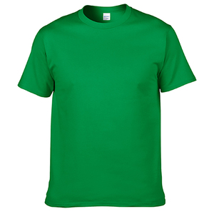 T-shirt unisexe en coton 100% de qualité supérieure, vert foncé, col rond, manches courtes, tissu tricoté décontracté à motif uni, de haute qualité - Product Image 6